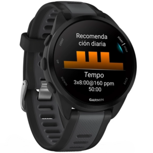 Smartwatch Garmin Forerunner 165 010-02863-AC AMOLED com GPS Bluetooth - Cinza Preto