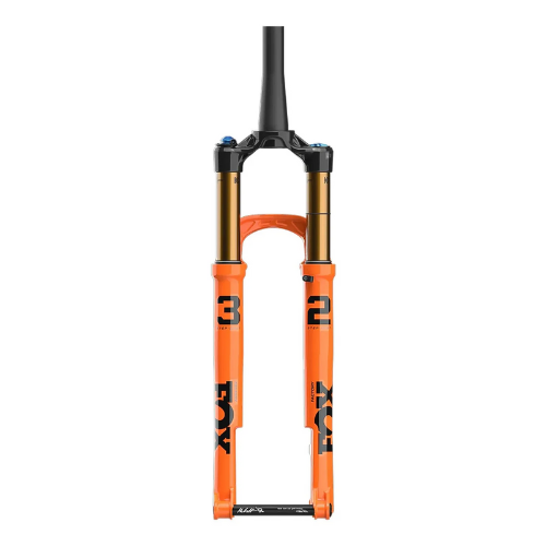 SUSPENSÃO FOX 32 KASHIMA FACTORY GRIP SL 100MM (2025) DOURADO/LARANJA
